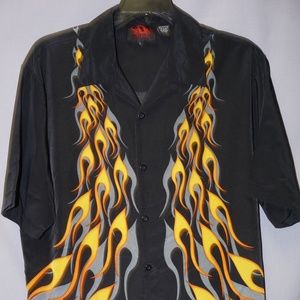 D Clothing Shirt  On Fire L